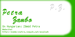 petra zambo business card